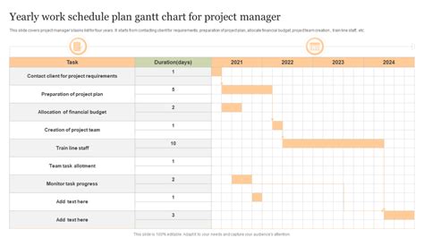Yearly Work Schedule Template