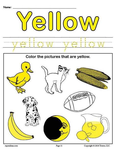 Yellow Color Activities And Worksheets For Preschool Yellow Worksheets For Preschool - Yellow Worksheets For Preschool