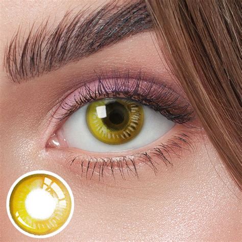 yellow colored contacts