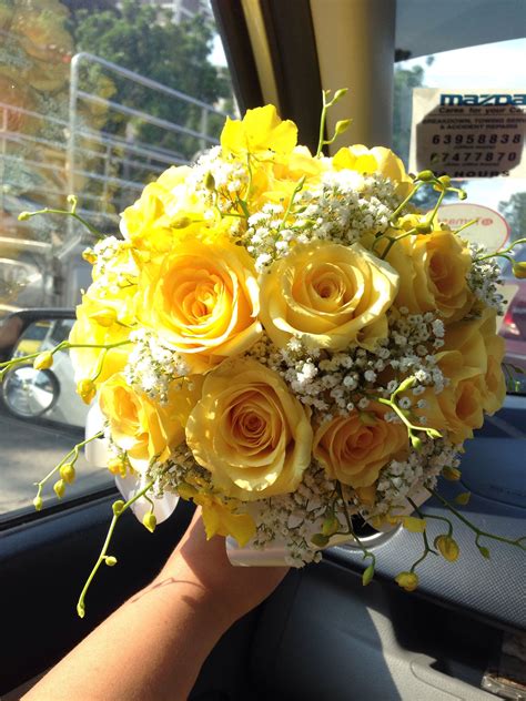 Yellow Flowers Wedding Bouquet
