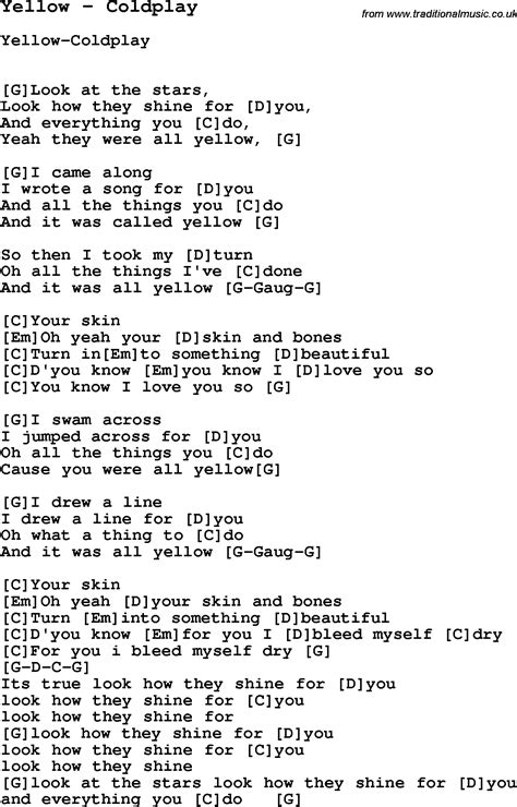 Yellow Lyrics