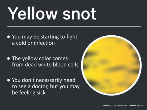 Yellow Nasal Mucus