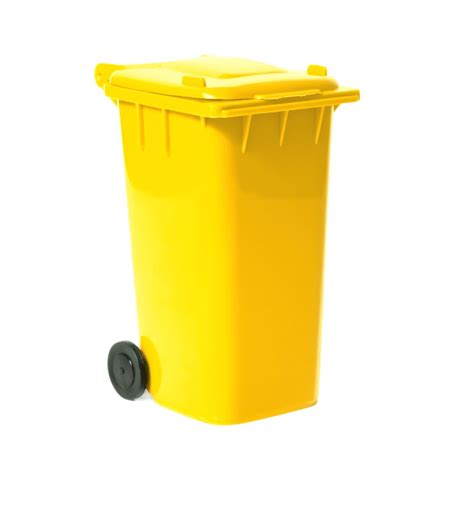 Yellow Recycle Bin