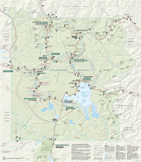 yellowstone wyoming map