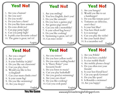 Yes No Game