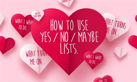 Yes No Maybe Lists