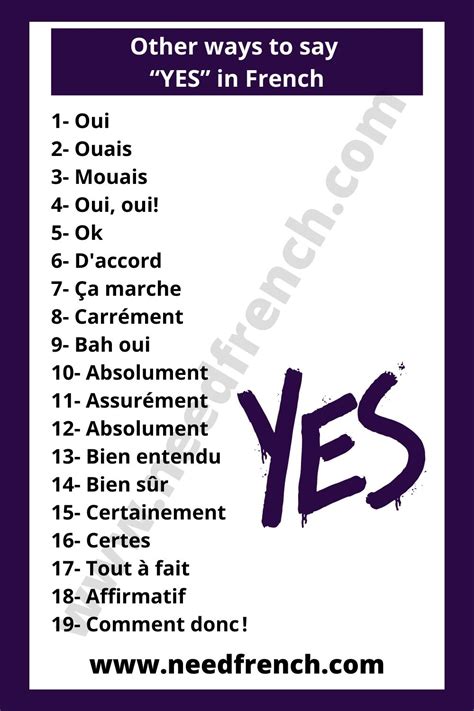 Yes Yes French