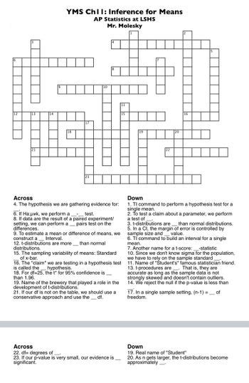 yms introduction inference answers