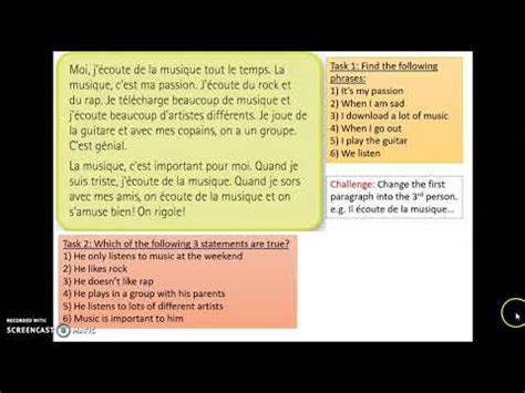 you learn french lesson 3 answers