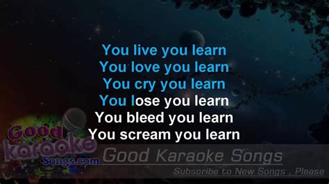 you live you learn song lyrics