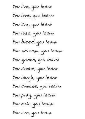 you live you learn song meaning