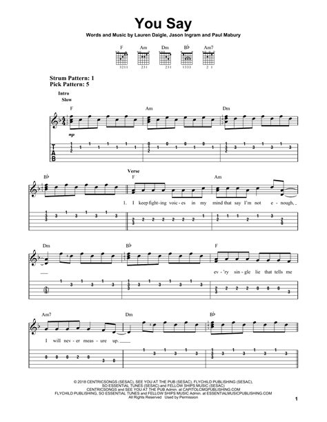 You Say Chords
