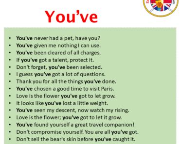 You Ve Meaning