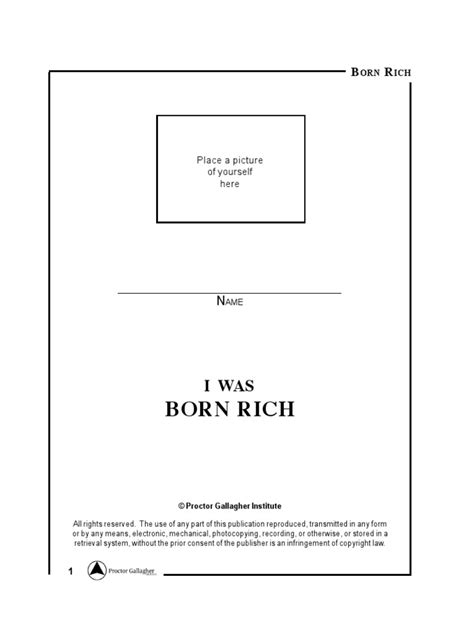 You Were Born Rich Workbook