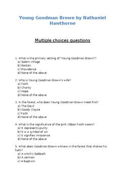 young goodman brown multiple choice questions