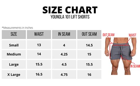 Young La Size Chart