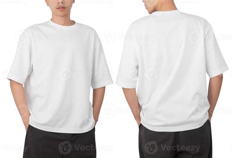 Young Man Blank Oversize Shirt Mockup Front Back Mockup Kaos Hitam Hd - Mockup Kaos Hitam Hd