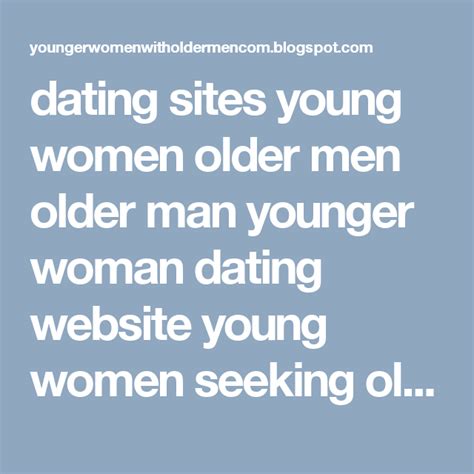 young women seeking older men dating online