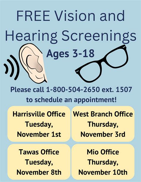 Your Health Free Vision And Hearing Screenings For Sense Of Hearing For Preschool - Sense Of Hearing For Preschool