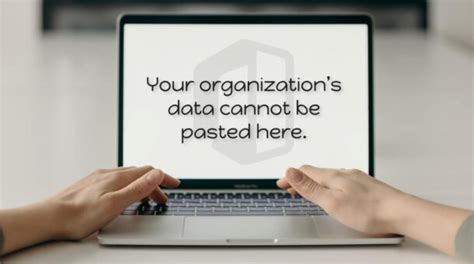 Your Organizations Data Cannot Be Pasted Here