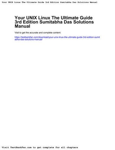 Full Download Your Unix The Ultimate Guide Sumitabha Das Free Download 