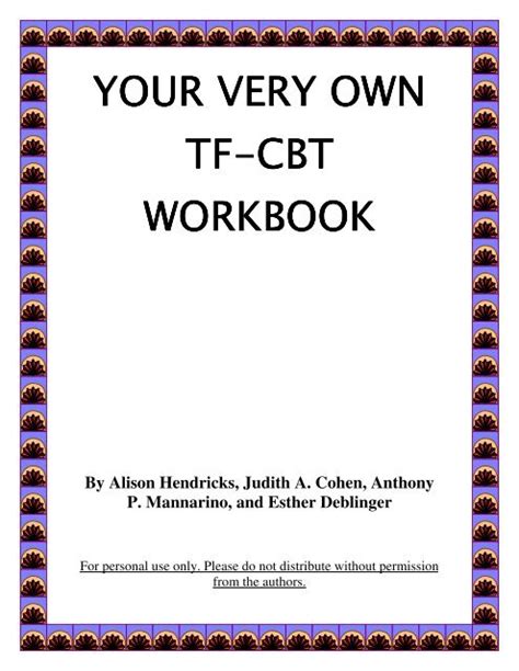 Full Download Your Very Own Tf Cbt Workbook University Of Washington Pdf 