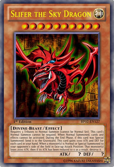 Yugioh God Cards Slifer The Sky Dragon