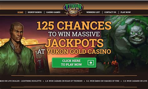 yukon gold casino mobile 125 chances to win for only 10 kkze