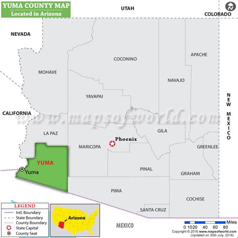 yuma arizona map