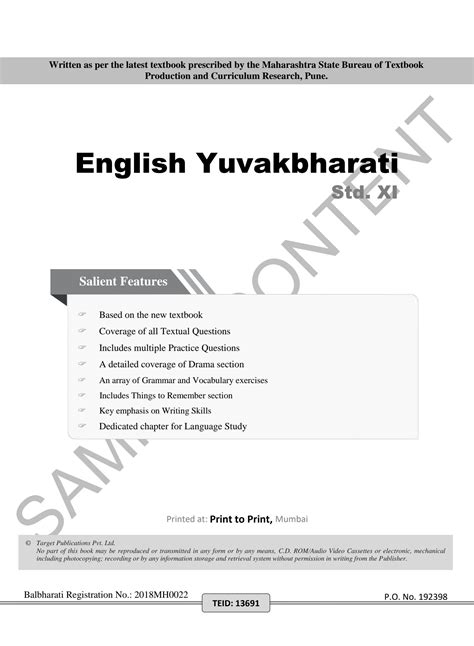 Read Online Yuvakbharati English 11Th Solutions Of State Board 
