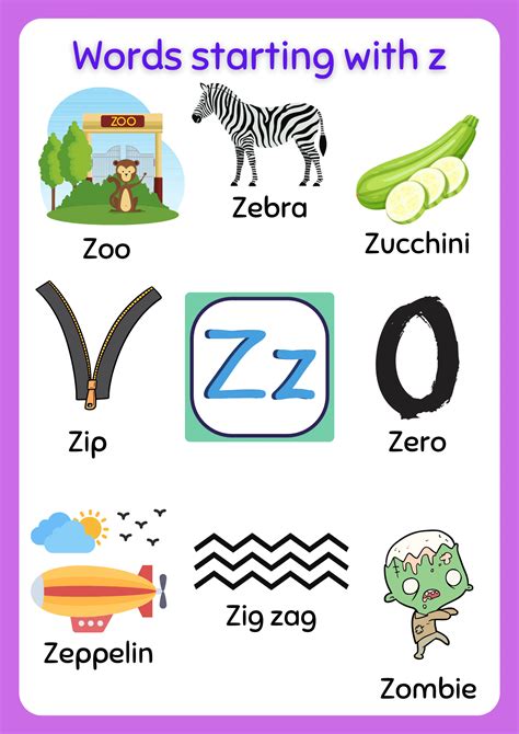 Z Words For Kids Free Download On Line Kids Words That Start With Z - Kids Words That Start With Z