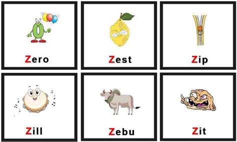 Z Words For Kids Inspire The Mom Preschool Words That Start With Z - Preschool Words That Start With Z