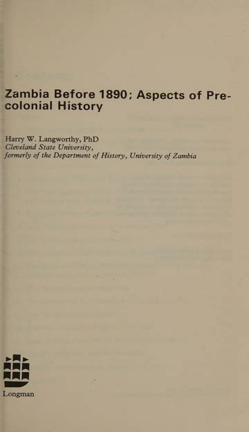 Zambia Before 1890