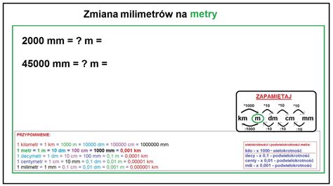 zamiana mm na m