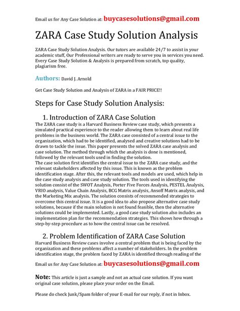 Download Zara Case Study Solution 