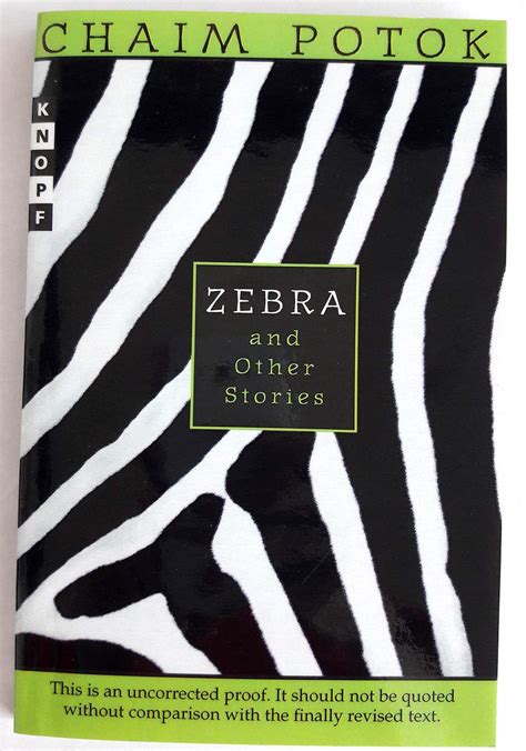 Zebra By Chaim Potok