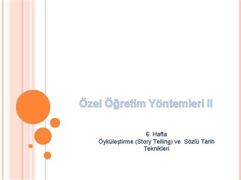 özel öğretim Yöntemleri