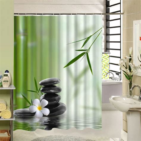Zen Bathroom Shower Curtain