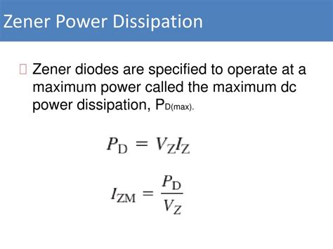 Zener Power Dissipation