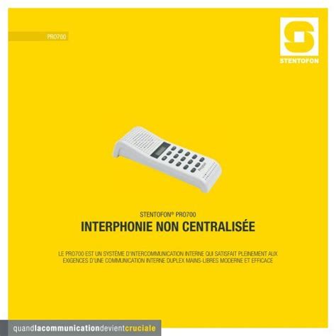 Zenitel Pro700 User Manual