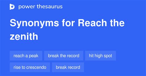 Zenith Synonym