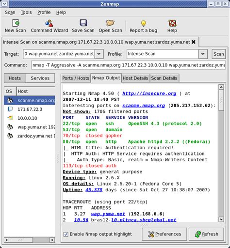 Zenmap Scan Local Network