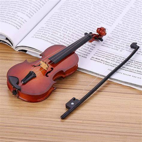 zerodis miniatura de madera violin mini dollhouse
