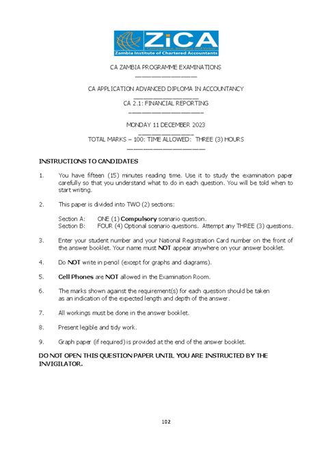 Zica Past Papers