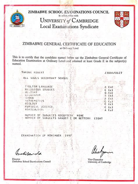 Zimbabwe Junior Certificate Geography