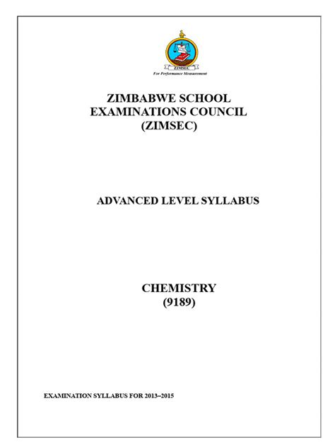 Zimsec A Level Syllabus 2013 Mathematics
