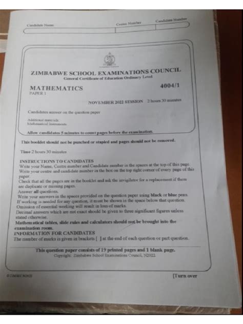 zimsec mathematics paper 1 nov 2013