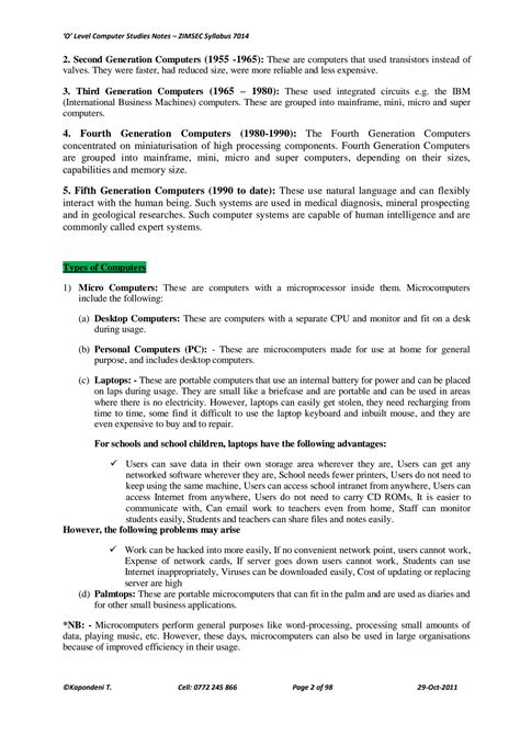 Read Zimsec Computer Studies Notes 