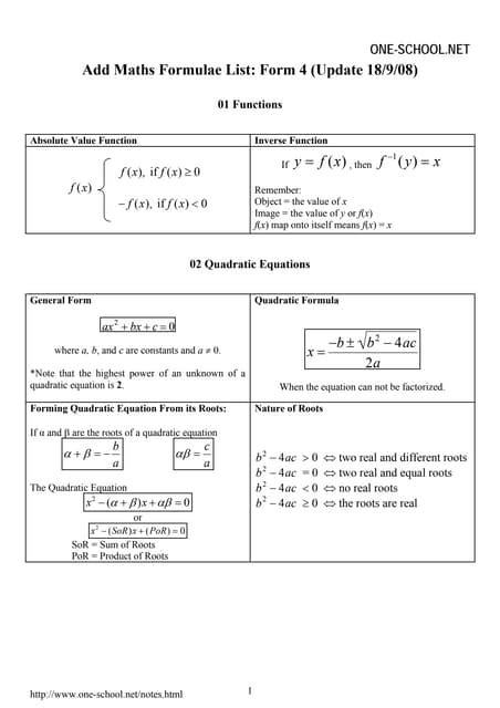 Read Online Zimsec List Of Formulae Mathematics Pdfsdocuments2 