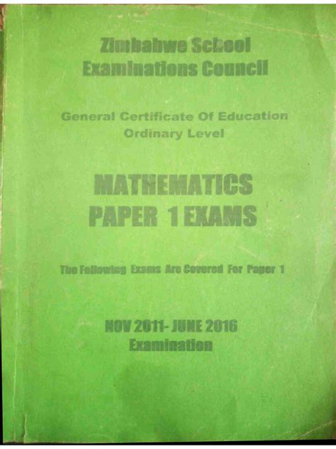 Full Download Zimsec O Level Maths Greenbook 
